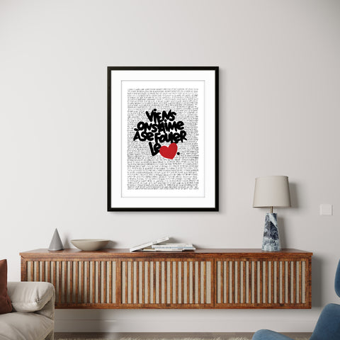 Affiche reproduction "Se fouler le cœur 2" 50 exemplaires numérotés et signés 30x40