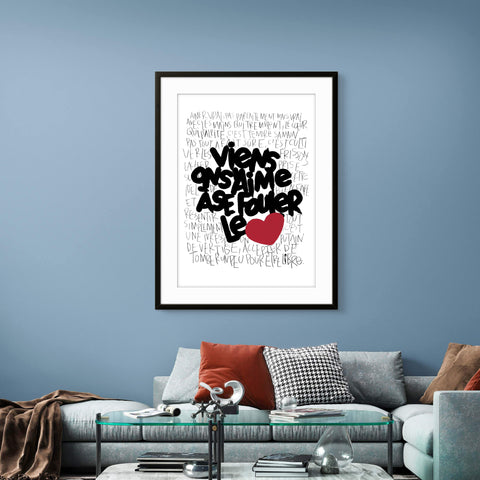 Précommande Affiche Sérigraphie "Se fouler le cœur 3" 100 exemplaires numérotées et signées 50x70