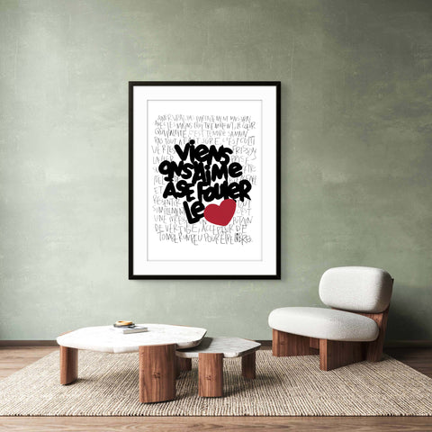 Précommande Affiche Sérigraphie "Se fouler le cœur 3" 100 exemplaires numérotées et signées 50x70