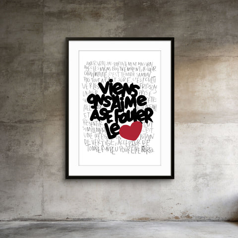 Précommande Affiche Sérigraphie "Se fouler le cœur 3" 100 exemplaires numérotées et signées 50x70