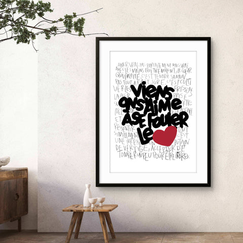 Précommande Affiche Sérigraphie "Se fouler le cœur 3" 100 exemplaires numérotées et signées 50x70