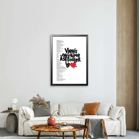 Affiche Sérigraphie "Se fouler le cœur" 100 exemplaires numérotées et signées 50x70