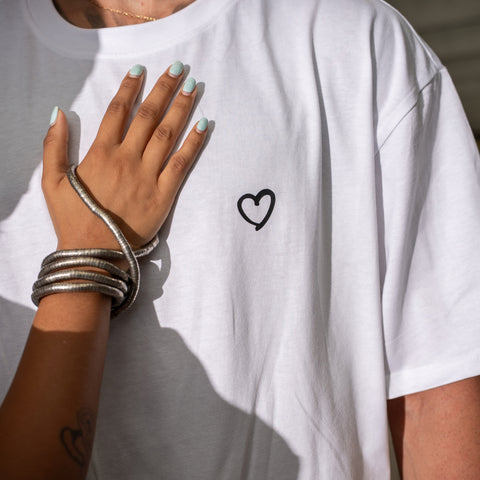 T-shirt mixte à manche courte "Se fouler le cœur" L'oiseau noir x Maison bon feu