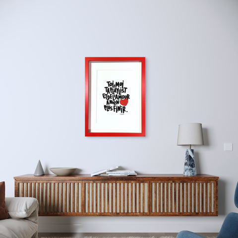 Ta playlist I Œuvre originale encadrée de L’oiseau noir 30x42