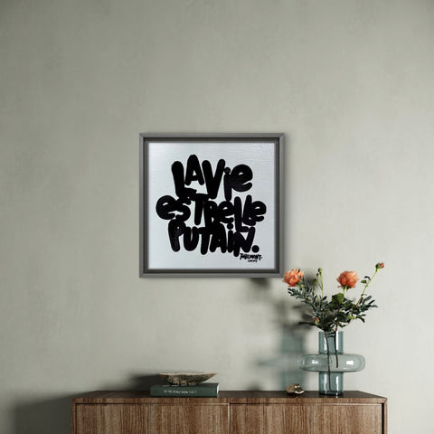 Tellement I Œuvre originale sur toile de L’oiseau noir 30x30