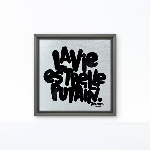 Tellement I Œuvre originale sur toile de L’oiseau noir 30x30