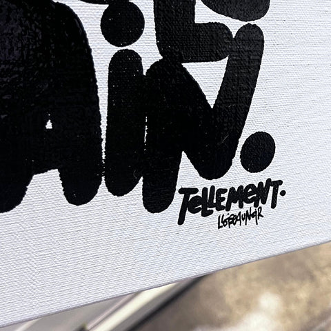 Tellement I Œuvre originale sur toile de L’oiseau noir 30x30