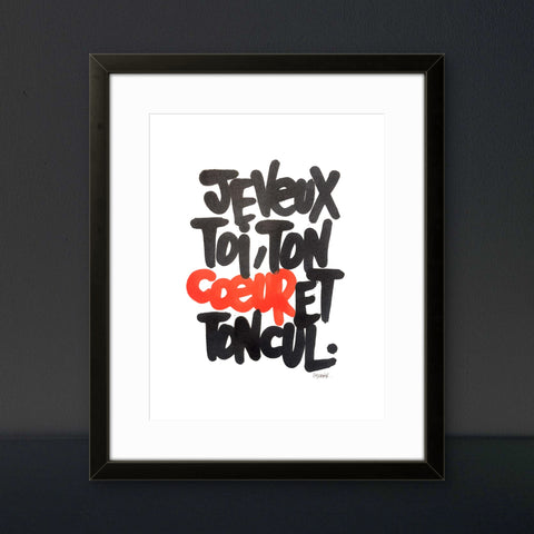 Toi I Œuvre originale de L’oiseau noir 30 x 42