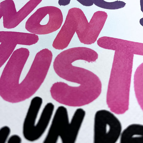 Un peu d'folie I Œuvre originale de L’oiseau noir 30x42