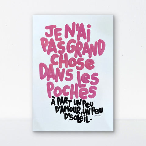 Un peu d'soleil I Œuvre originale de L’oiseau noir 30x42