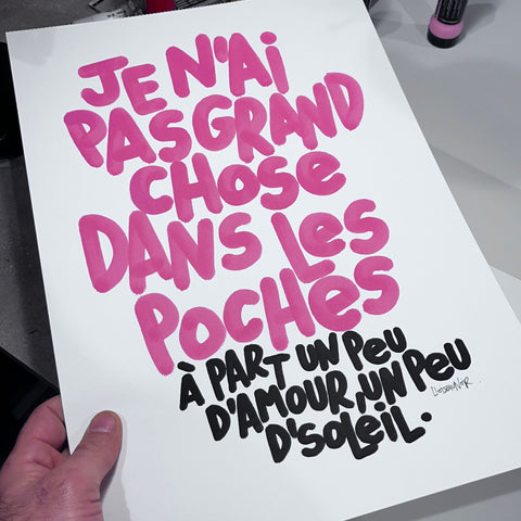 Un peu d'soleil I Œuvre originale de L’oiseau noir 30x42