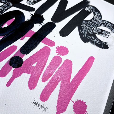 Un simple regard I Œuvre originale encadrée de L’oiseau noir 30x30