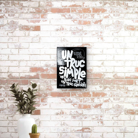 Un truc simple I Œuvre originale sur toile de L’oiseau noir 22x16