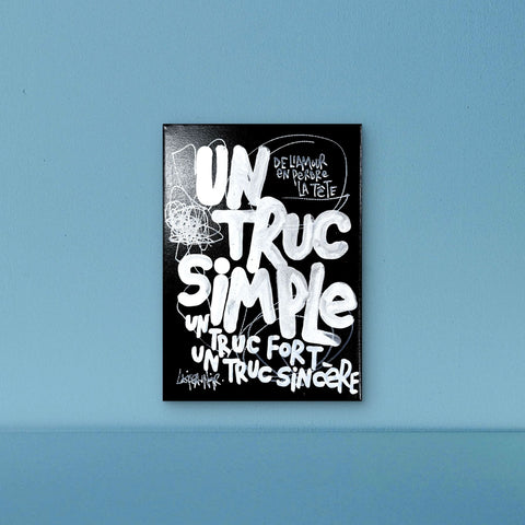 Un truc simple I Œuvre originale sur toile de L’oiseau noir 22x16