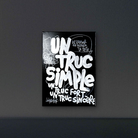 Un truc simple I Œuvre originale sur toile de L’oiseau noir 22x16