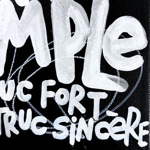 Un truc simple I Œuvre originale sur toile de L’oiseau noir 22x16