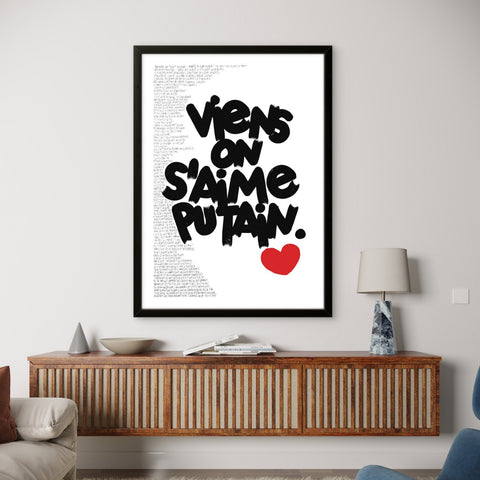 Affiche Sérigraphie "Un cri du cœur" 100 exemplaires numérotées et signées 50x70