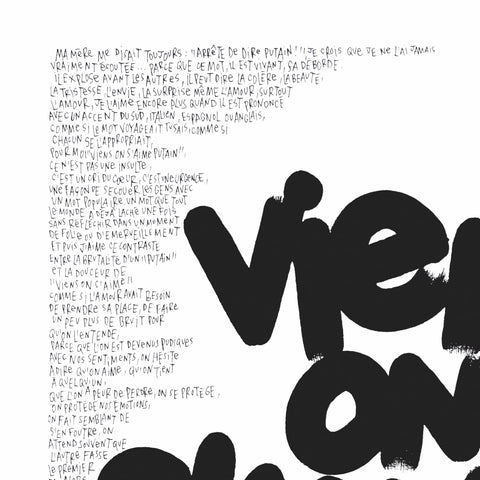 Affiche Sérigraphie "Un cri du cœur" 100 exemplaires numérotées et signées 50x70