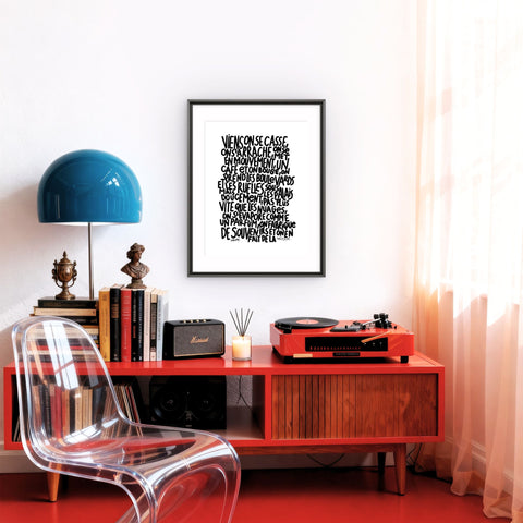 Affiche reproduction "Viens on se casse" 30x40