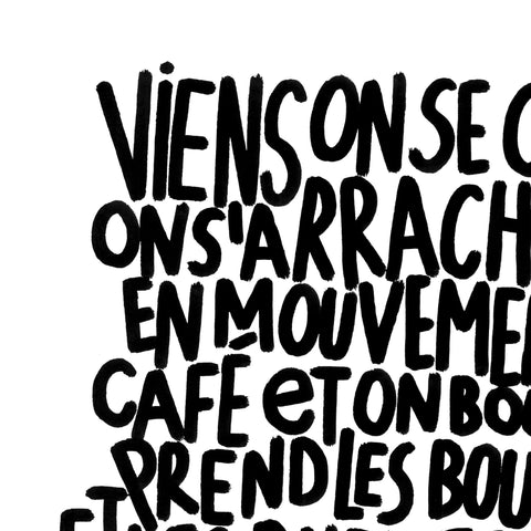 Affiche reproduction "Viens on se casse" 30x40