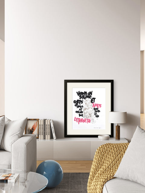 Affiche "Viens on s'aime pour l'éternité" 50 exemplaires numérotées et signées 30x40