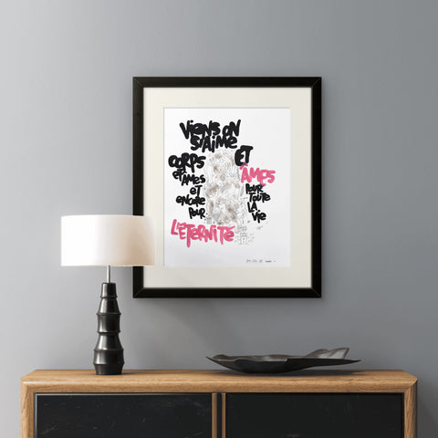 Affiche "Viens on s'aime pour l'éternité" 50 exemplaires numérotées et signées 30x40