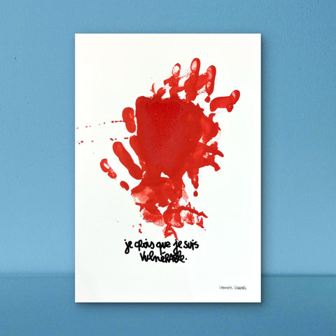 Vulnérable I Œuvre originale de L’oiseau noir 30x42