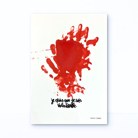 Vulnérable I Œuvre originale de L’oiseau noir 30x42