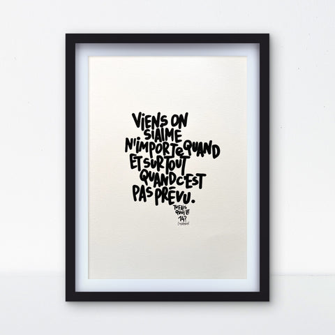 N'importe quand I Œuvre originale encadrée de L’oiseau noir 30x42