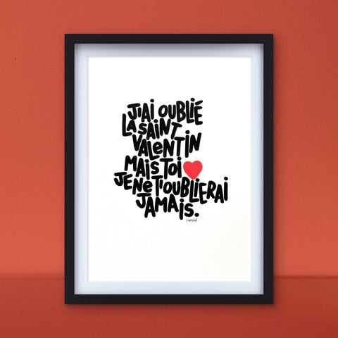 J'ai oublié I Œuvre originale encadrée de L’oiseau noir 30x42